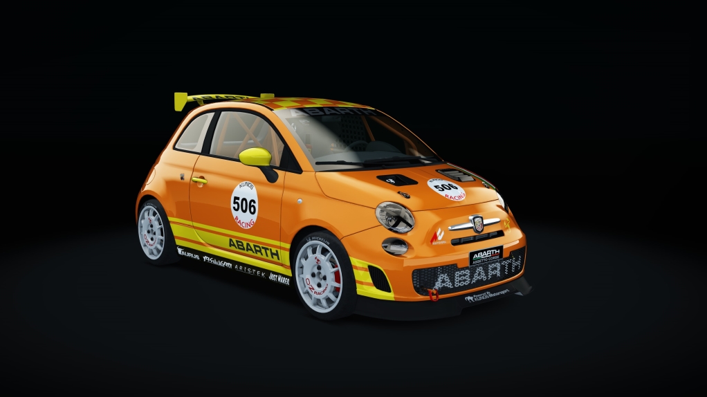 Abarth 500 Assetto Corse, skin yellow_orange