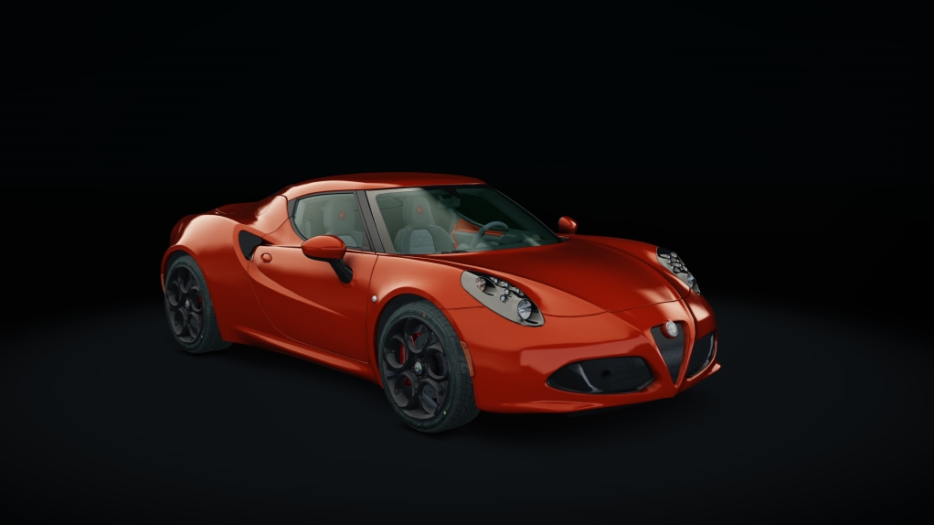 Alfa Romeo 4C, skin orange_satin_black_rims