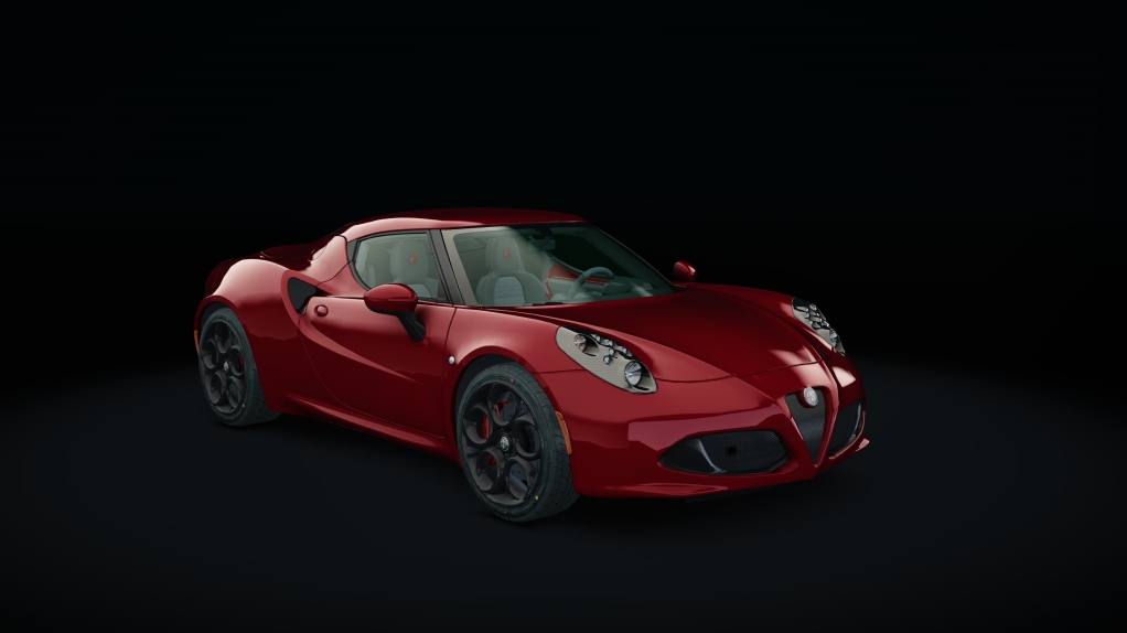 Alfa Romeo 4C, skin red_black_rims_pastel
