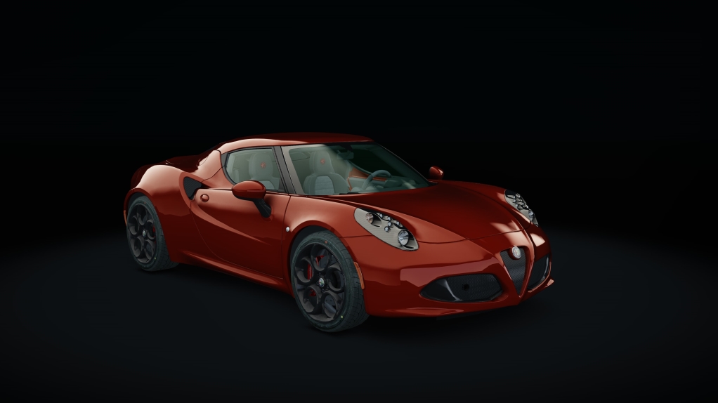 Alfa Romeo 4C, skin rosso_alfa_black_rims