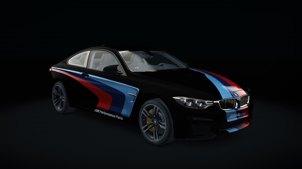 BMW M4, skin m_black_stripe