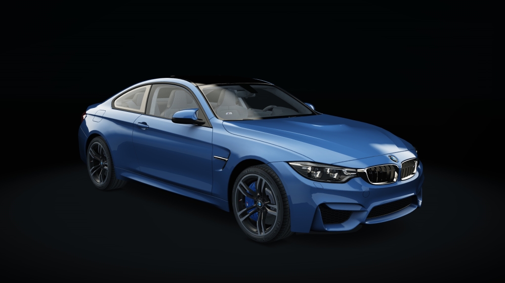 BMW M4 Akrapovic, skin yas_marina_blue_metallic