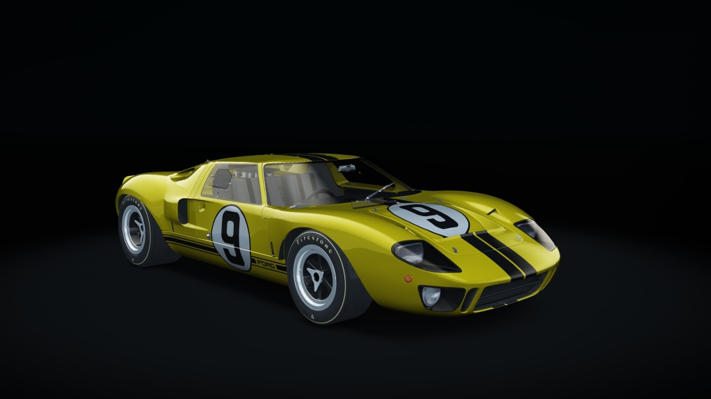Ford GT40, skin yellow_stripes