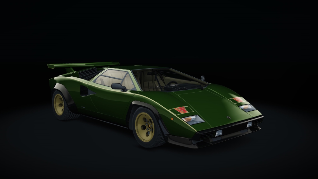 Lamborghini Countach, skin WalterWolf_green