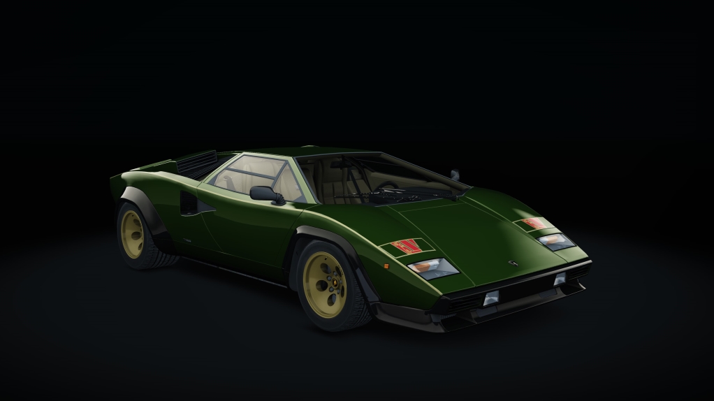 Lamborghini Countach S1, skin WalterWolf_green