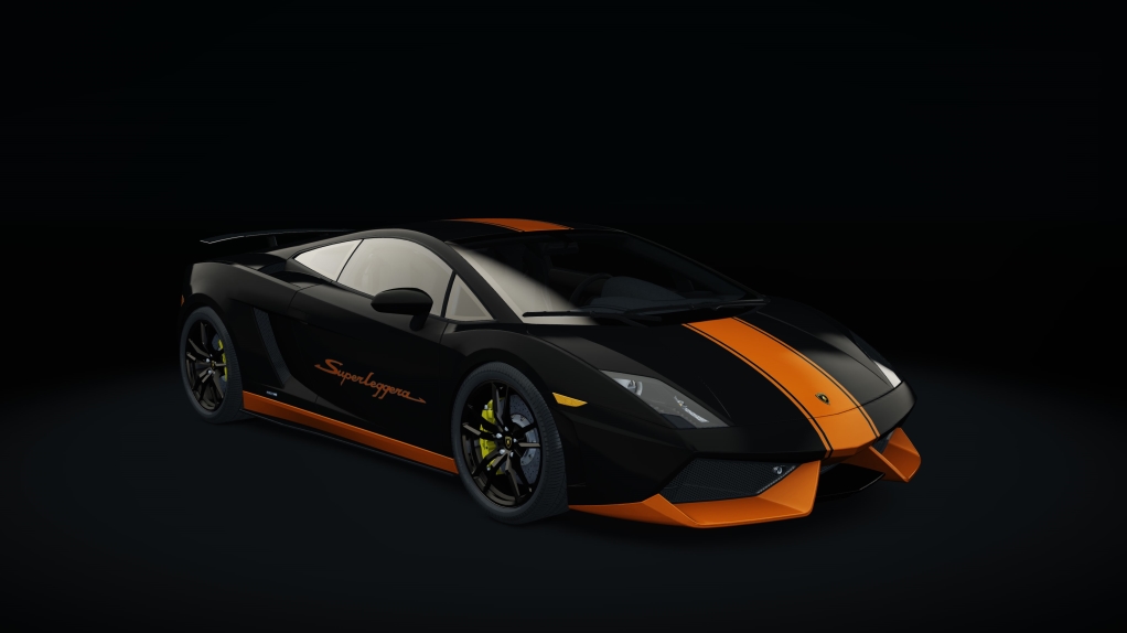 Lamborghini Gallardo SL Step3, skin striped_black_orange