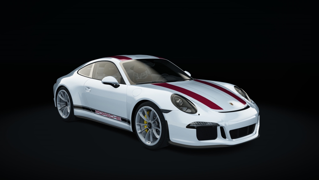 Porsche 911 R, skin 00_white_red